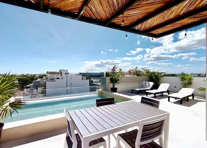 40, 2 Bdr Penthouse, Jacuzzi Privado * Playa del Carmen
